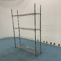 4' Stationary Wire Shelving Unit image 1